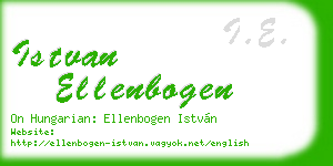 istvan ellenbogen business card